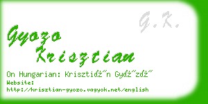 gyozo krisztian business card